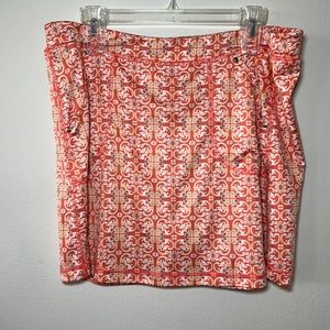 PGA Tour coral patterned golf skort